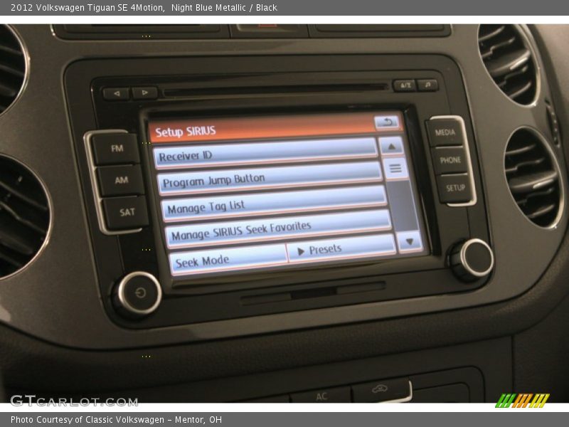 Night Blue Metallic / Black 2012 Volkswagen Tiguan SE 4Motion