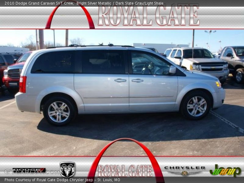 Bright Silver Metallic / Dark Slate Gray/Light Shale 2010 Dodge Grand Caravan SXT Crew