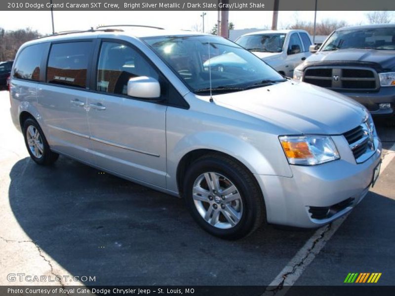 Bright Silver Metallic / Dark Slate Gray/Light Shale 2010 Dodge Grand Caravan SXT Crew