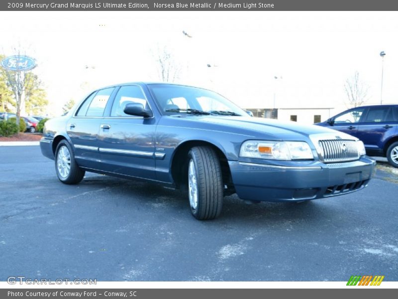 Norsea Blue Metallic / Medium Light Stone 2009 Mercury Grand Marquis LS Ultimate Edition