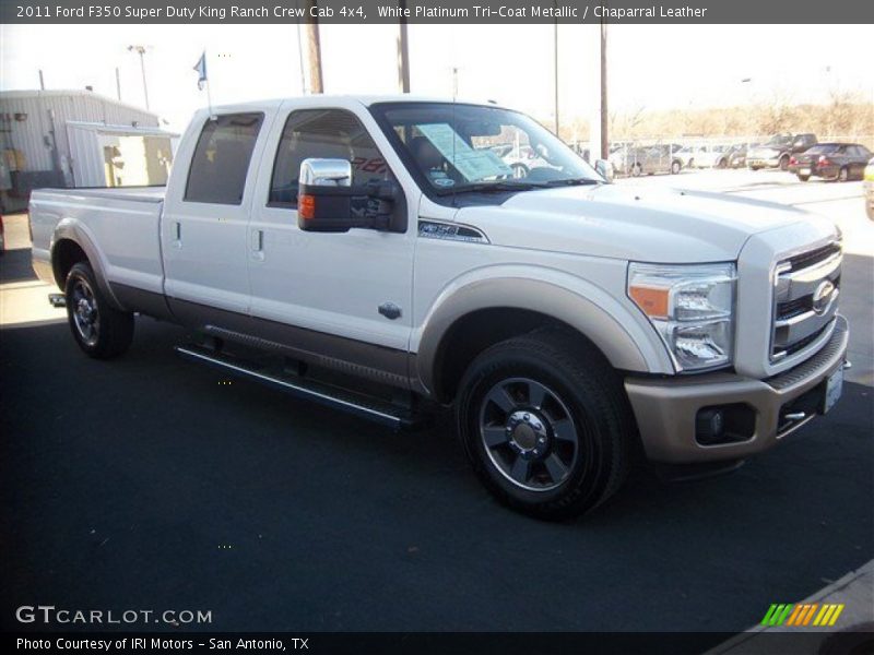  2011 F350 Super Duty King Ranch Crew Cab 4x4 White Platinum Tri-Coat Metallic