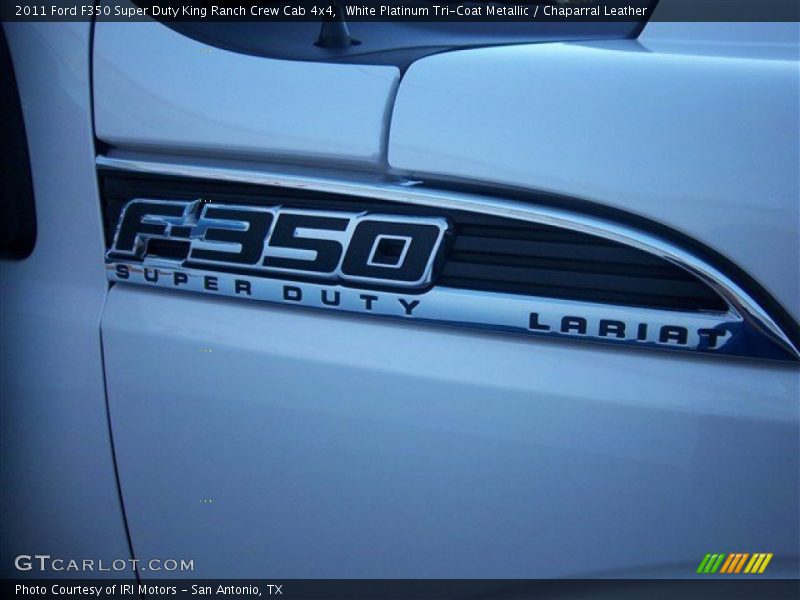 White Platinum Tri-Coat Metallic / Chaparral Leather 2011 Ford F350 Super Duty King Ranch Crew Cab 4x4