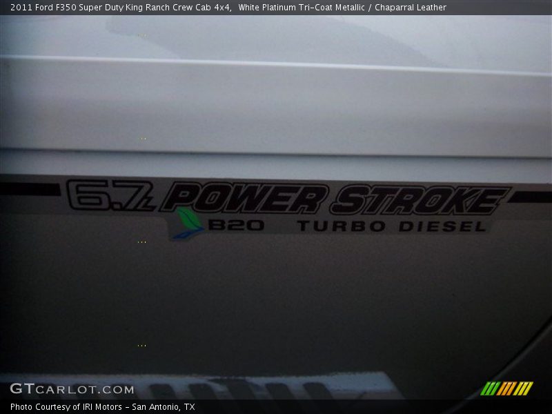 White Platinum Tri-Coat Metallic / Chaparral Leather 2011 Ford F350 Super Duty King Ranch Crew Cab 4x4