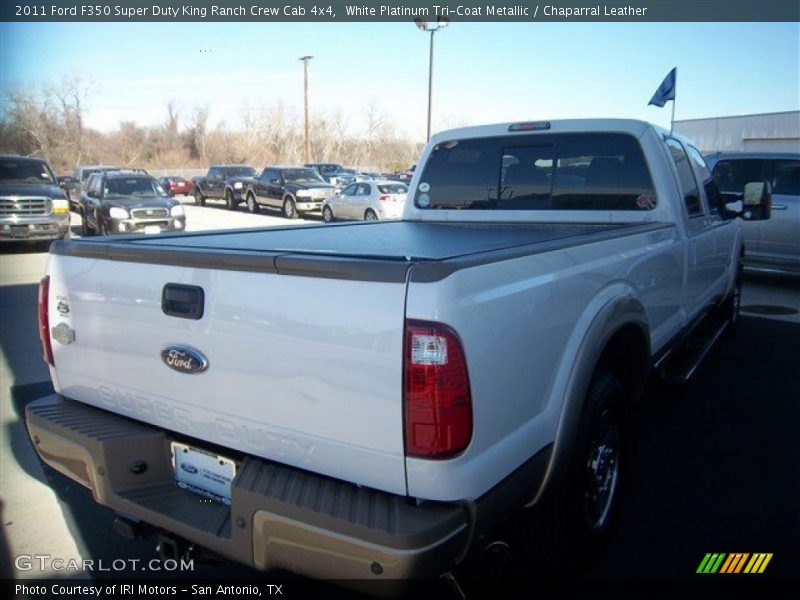 White Platinum Tri-Coat Metallic / Chaparral Leather 2011 Ford F350 Super Duty King Ranch Crew Cab 4x4