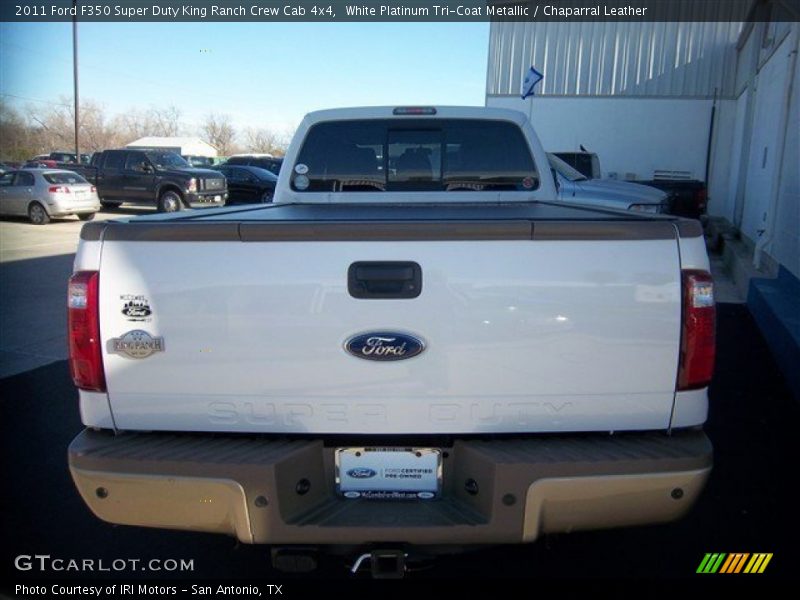 White Platinum Tri-Coat Metallic / Chaparral Leather 2011 Ford F350 Super Duty King Ranch Crew Cab 4x4