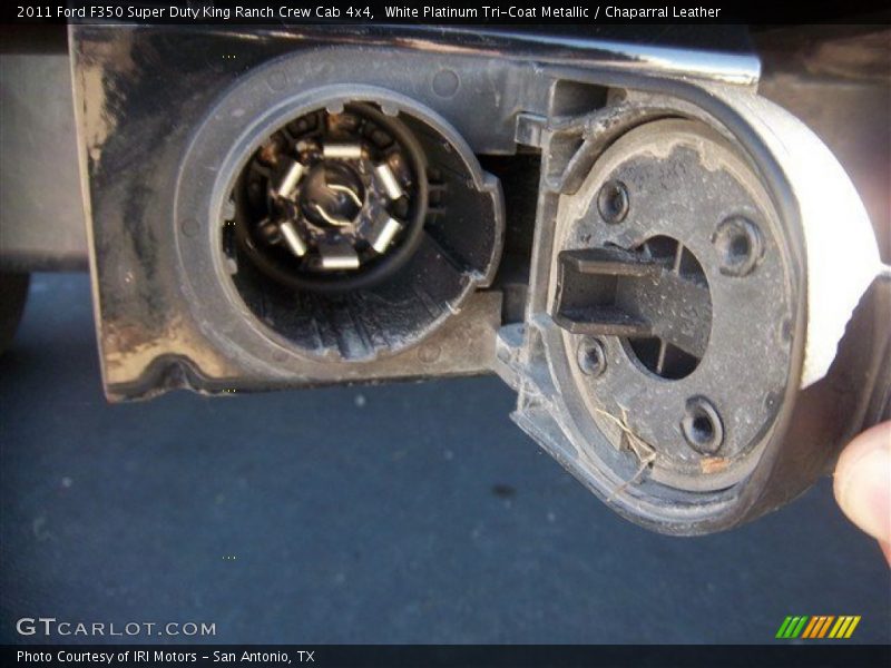 White Platinum Tri-Coat Metallic / Chaparral Leather 2011 Ford F350 Super Duty King Ranch Crew Cab 4x4
