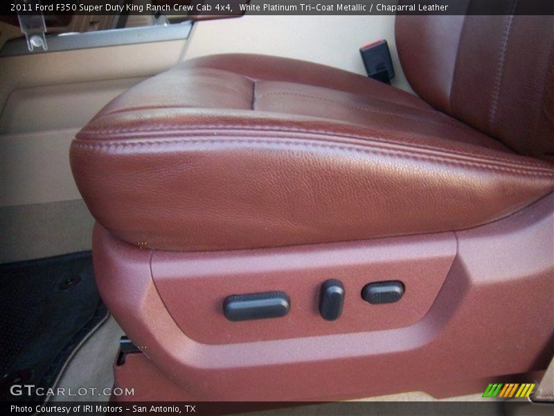 White Platinum Tri-Coat Metallic / Chaparral Leather 2011 Ford F350 Super Duty King Ranch Crew Cab 4x4