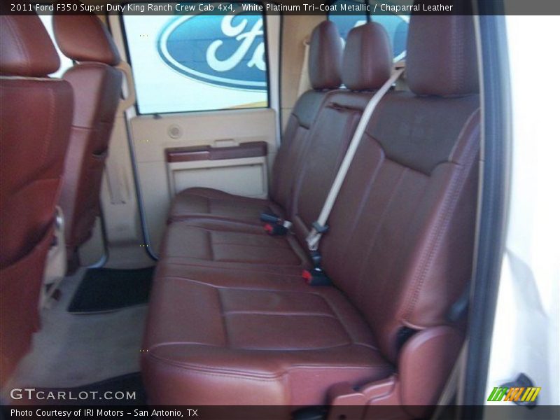 White Platinum Tri-Coat Metallic / Chaparral Leather 2011 Ford F350 Super Duty King Ranch Crew Cab 4x4