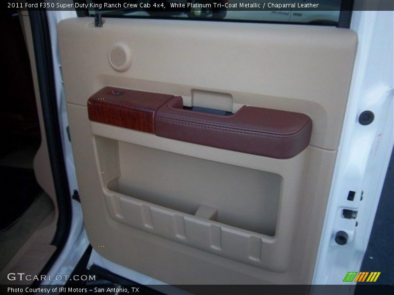 White Platinum Tri-Coat Metallic / Chaparral Leather 2011 Ford F350 Super Duty King Ranch Crew Cab 4x4