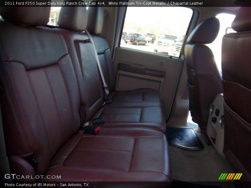 White Platinum Tri-Coat Metallic / Chaparral Leather 2011 Ford F350 Super Duty King Ranch Crew Cab 4x4