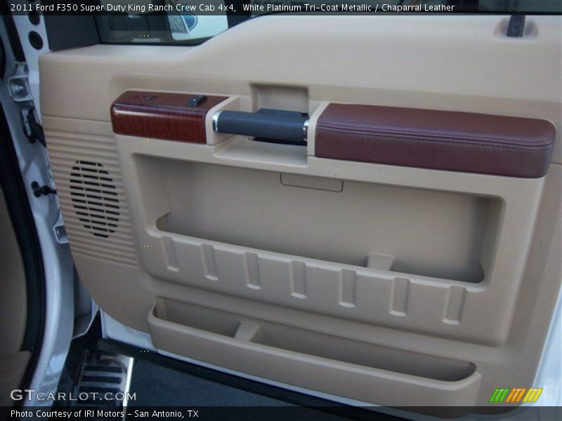 White Platinum Tri-Coat Metallic / Chaparral Leather 2011 Ford F350 Super Duty King Ranch Crew Cab 4x4