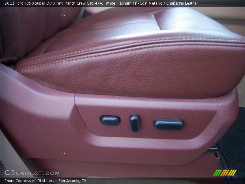 White Platinum Tri-Coat Metallic / Chaparral Leather 2011 Ford F350 Super Duty King Ranch Crew Cab 4x4