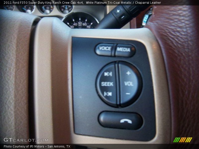 White Platinum Tri-Coat Metallic / Chaparral Leather 2011 Ford F350 Super Duty King Ranch Crew Cab 4x4