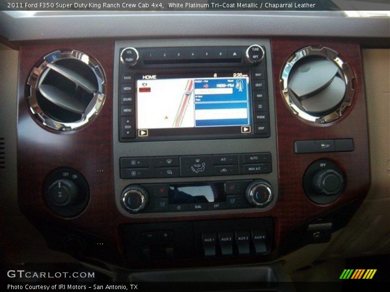 White Platinum Tri-Coat Metallic / Chaparral Leather 2011 Ford F350 Super Duty King Ranch Crew Cab 4x4