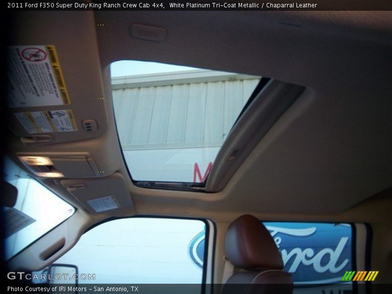 White Platinum Tri-Coat Metallic / Chaparral Leather 2011 Ford F350 Super Duty King Ranch Crew Cab 4x4
