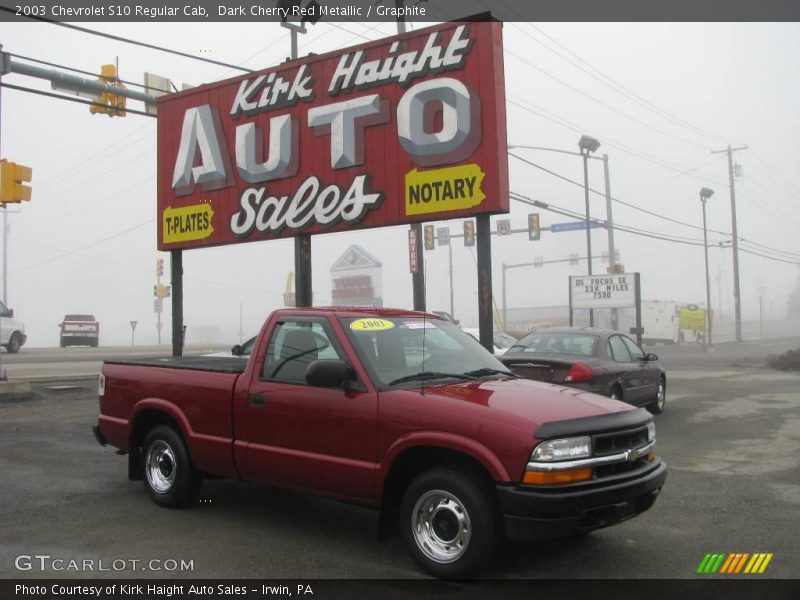 Dark Cherry Red Metallic / Graphite 2003 Chevrolet S10 Regular Cab