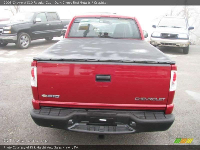 Dark Cherry Red Metallic / Graphite 2003 Chevrolet S10 Regular Cab