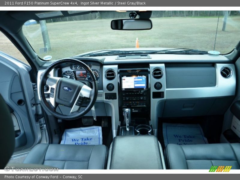 Ingot Silver Metallic / Steel Gray/Black 2011 Ford F150 Platinum SuperCrew 4x4