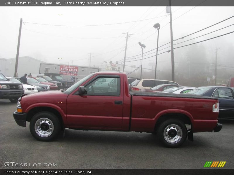 Dark Cherry Red Metallic / Graphite 2003 Chevrolet S10 Regular Cab