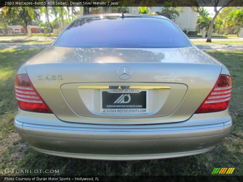 Desert Silver Metallic / Java 2003 Mercedes-Benz S 430 Sedan