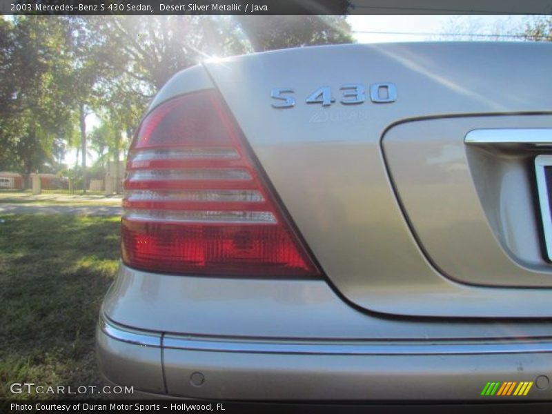 Desert Silver Metallic / Java 2003 Mercedes-Benz S 430 Sedan