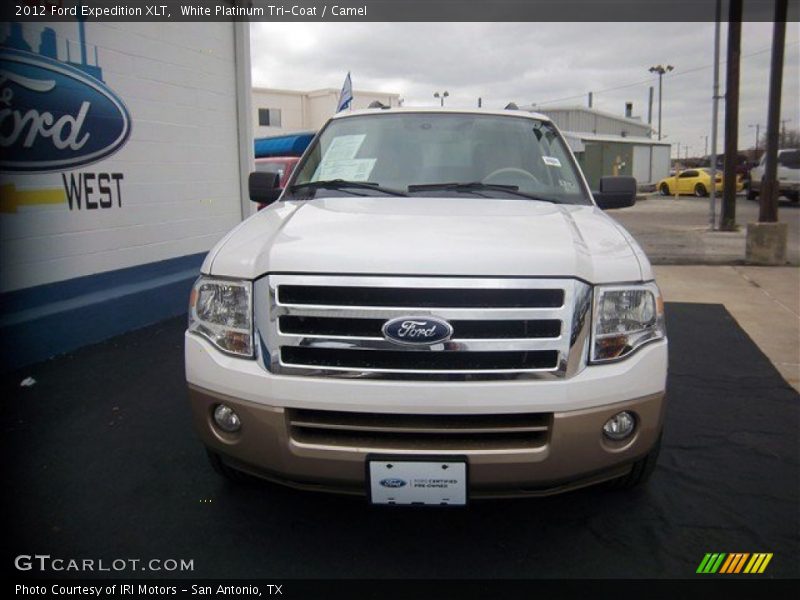 White Platinum Tri-Coat / Camel 2012 Ford Expedition XLT