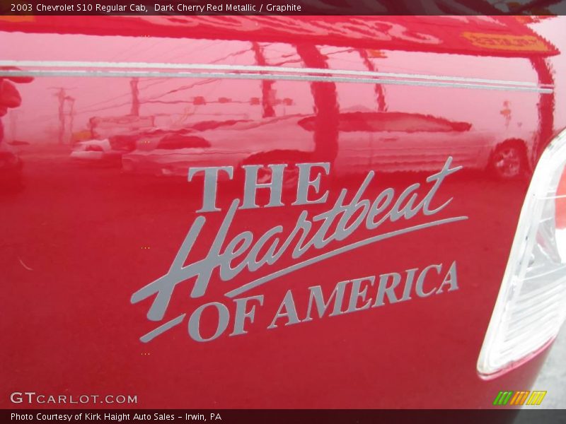 Dark Cherry Red Metallic / Graphite 2003 Chevrolet S10 Regular Cab