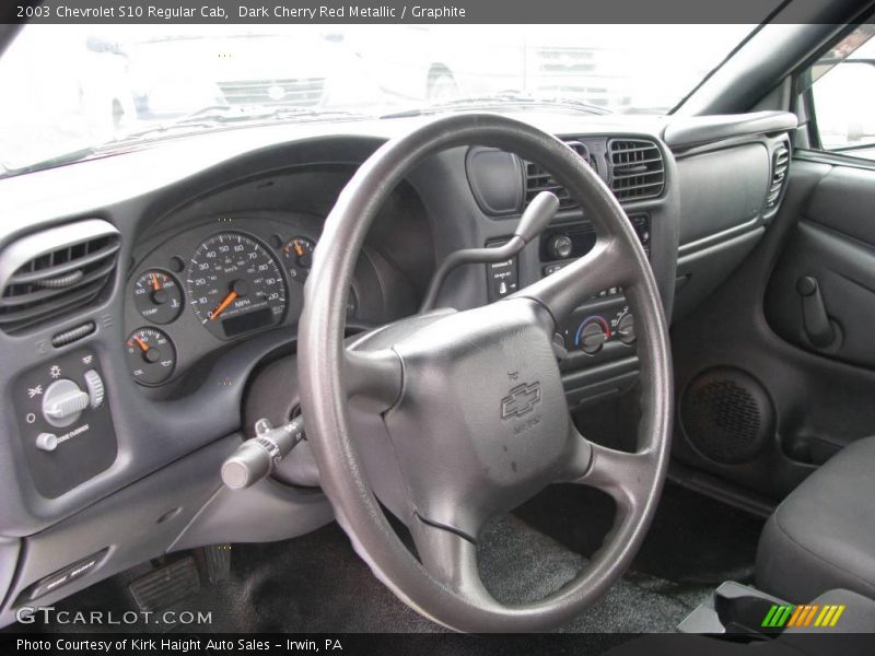 Dark Cherry Red Metallic / Graphite 2003 Chevrolet S10 Regular Cab