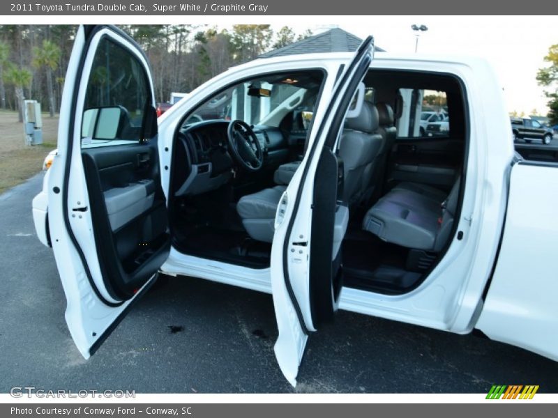 Super White / Graphite Gray 2011 Toyota Tundra Double Cab