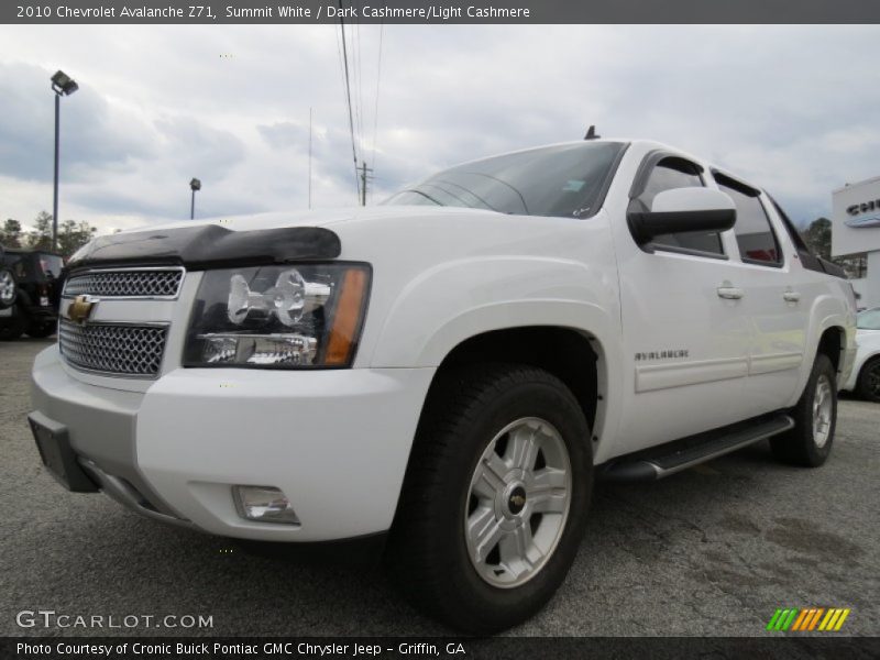 Summit White / Dark Cashmere/Light Cashmere 2010 Chevrolet Avalanche Z71