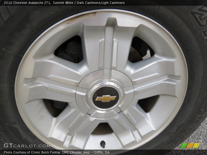 Summit White / Dark Cashmere/Light Cashmere 2010 Chevrolet Avalanche Z71