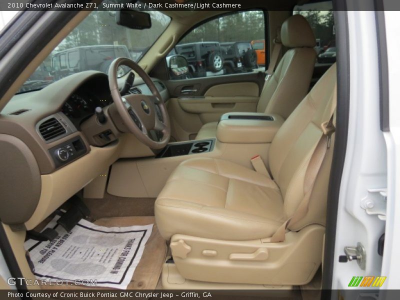 Summit White / Dark Cashmere/Light Cashmere 2010 Chevrolet Avalanche Z71