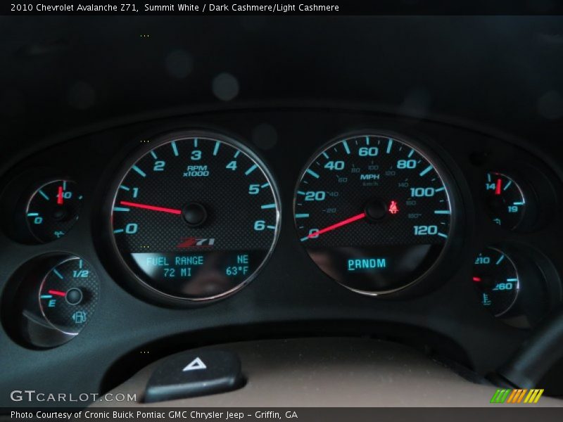 Summit White / Dark Cashmere/Light Cashmere 2010 Chevrolet Avalanche Z71