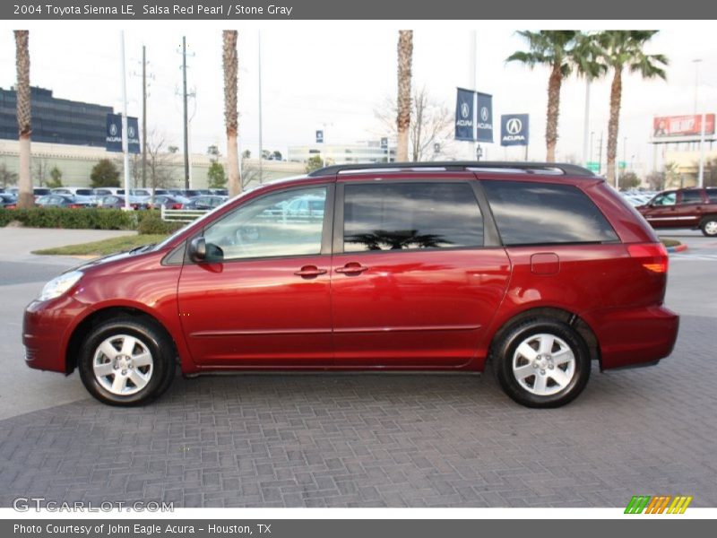 Salsa Red Pearl / Stone Gray 2004 Toyota Sienna LE