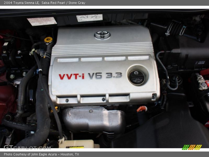 Salsa Red Pearl / Stone Gray 2004 Toyota Sienna LE