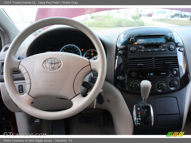 Salsa Red Pearl / Stone Gray 2004 Toyota Sienna LE