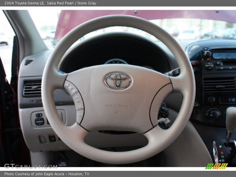 Salsa Red Pearl / Stone Gray 2004 Toyota Sienna LE