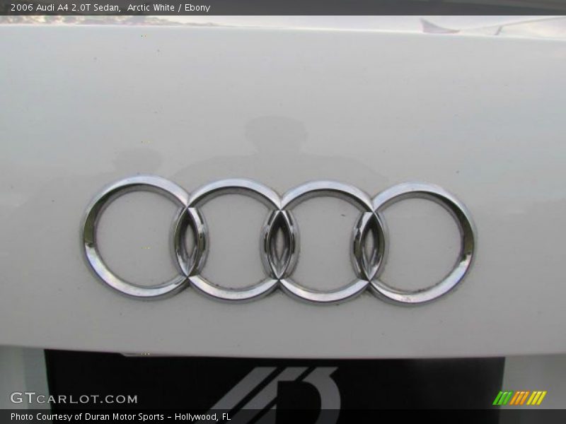 Arctic White / Ebony 2006 Audi A4 2.0T Sedan