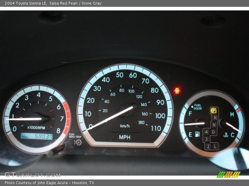 Salsa Red Pearl / Stone Gray 2004 Toyota Sienna LE