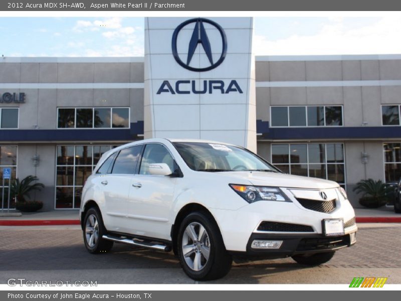 Aspen White Pearl II / Parchment 2012 Acura MDX SH-AWD