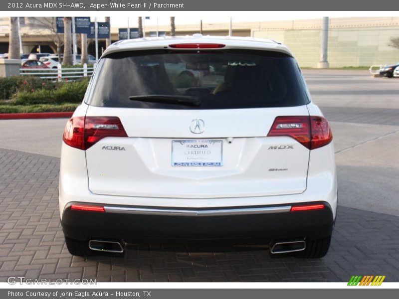 Aspen White Pearl II / Parchment 2012 Acura MDX SH-AWD