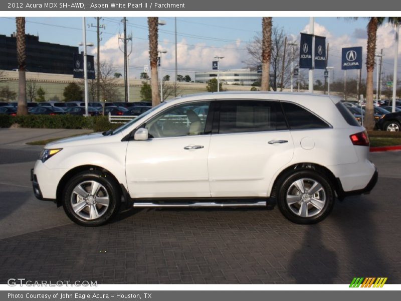 Aspen White Pearl II / Parchment 2012 Acura MDX SH-AWD