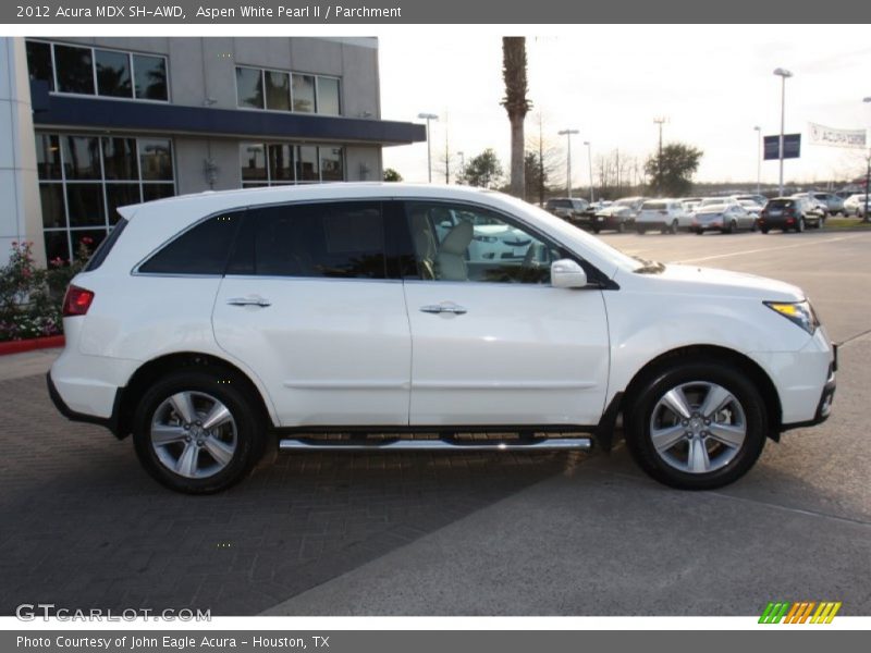 Aspen White Pearl II / Parchment 2012 Acura MDX SH-AWD