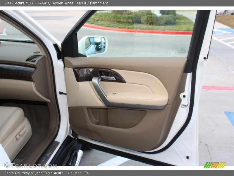 Aspen White Pearl II / Parchment 2012 Acura MDX SH-AWD