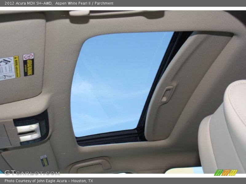 Aspen White Pearl II / Parchment 2012 Acura MDX SH-AWD