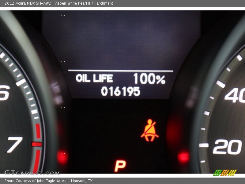 Aspen White Pearl II / Parchment 2012 Acura MDX SH-AWD