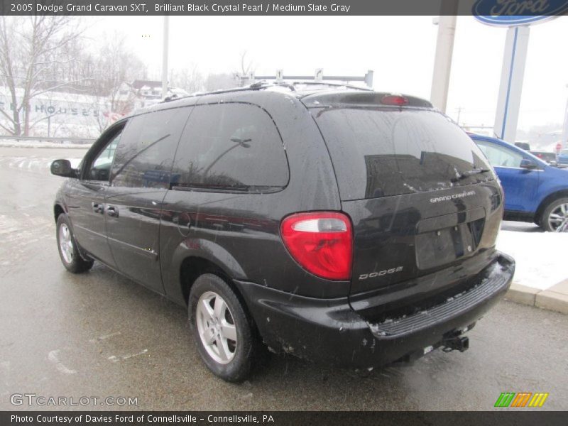 Brilliant Black Crystal Pearl / Medium Slate Gray 2005 Dodge Grand Caravan SXT