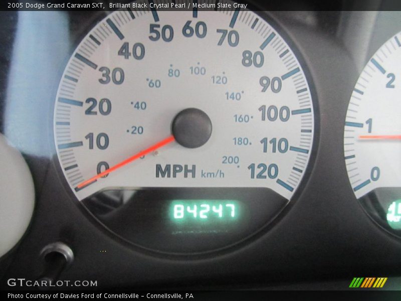 Brilliant Black Crystal Pearl / Medium Slate Gray 2005 Dodge Grand Caravan SXT