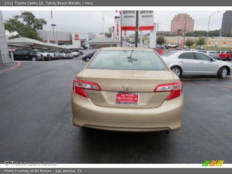 Sandy Beach Metallic / Ivory 2012 Toyota Camry LE
