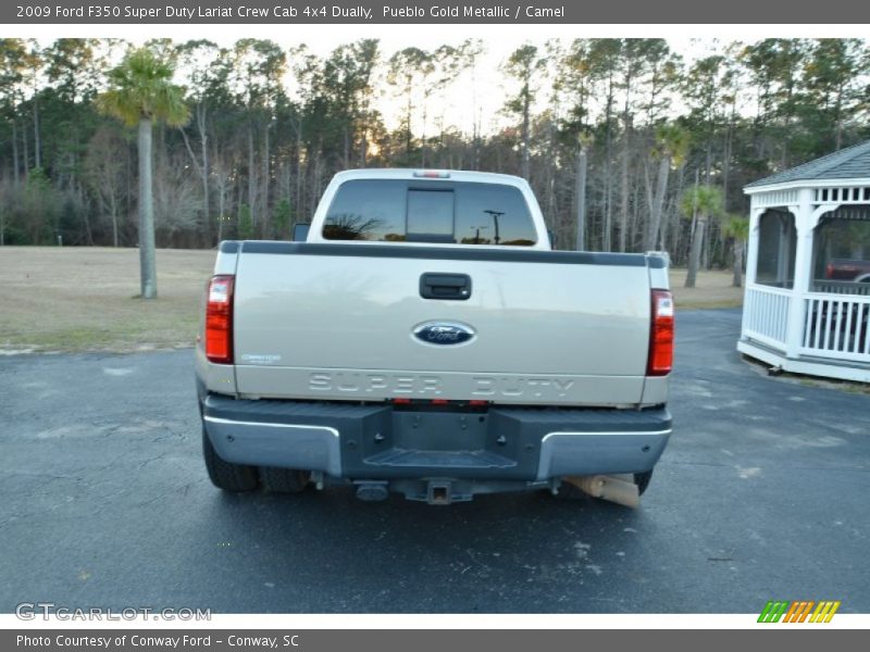 Pueblo Gold Metallic / Camel 2009 Ford F350 Super Duty Lariat Crew Cab 4x4 Dually